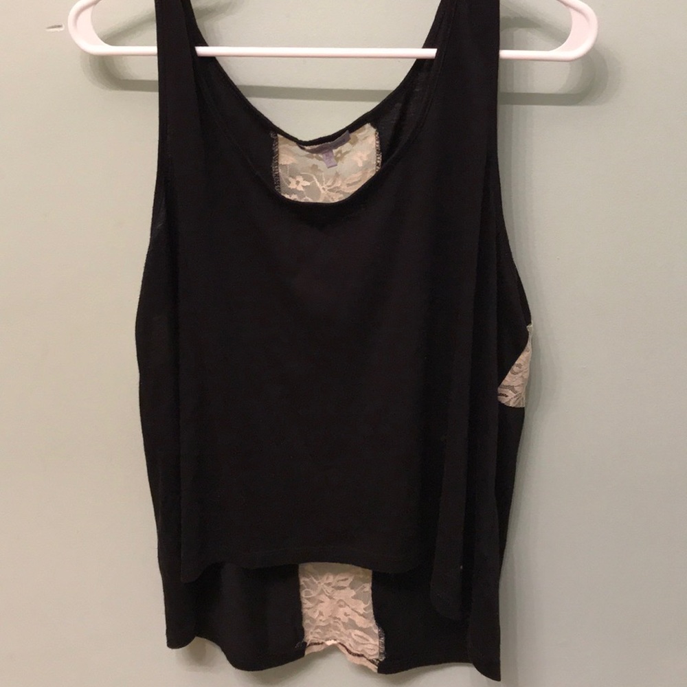 Charlotte Russe tank top with lace design